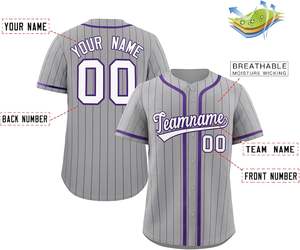 Camiseta de béisbol sublimada de secado rápido, camiseta de softball de malla con botones personalizados, aparejos bordados de aspecto profesional, nombre de sarga, ajuste juvenil de EE. UU. - Product Image 6