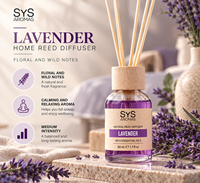 Diffuseur de roseaux à la lavande en marque privée 50ml OEM |   Parfum d'ambiance floral relaxant |   Fabriqué en Espagne UE