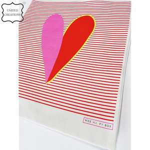 Sac fourre-tout en toile de coton biologique pour femmes sac à main/à bandoulière décontracté double ton imprimé en forme de coeur recyclable pour faire du shopping à la plage - Product Image 3