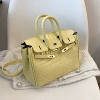 Sac à main de luxe haut de gamme de créateur, style Kelly, effet crocodile, porté main ou en bandoulière