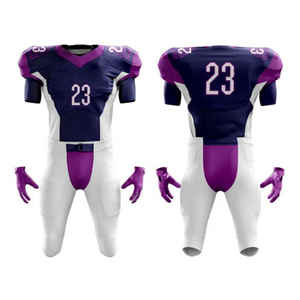Uniforme de fútbol americano 100% Equipo de poliéster Uniformes de fútbol americano de color sólido de alta calidad - Product Image 1