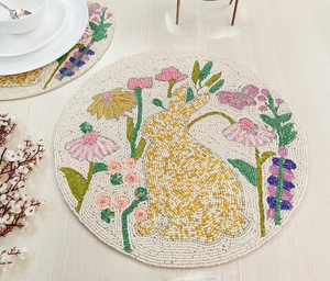 Posavasos con cuentas florales de conejo, varios tamaños y diseños, alfombrillas y almohadillas de vidrio para el hogar - Product Image 4