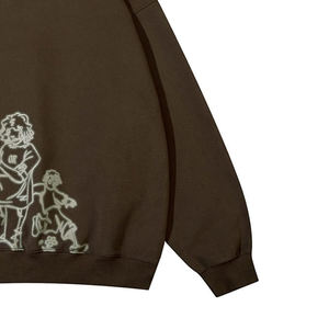 Sudadera con Capucha Personalizada OEM 100% Algodón con Bordado Pesado y Pedrería, Estilo Urbano, Patrón de Letras para Otoño - Product Image 6