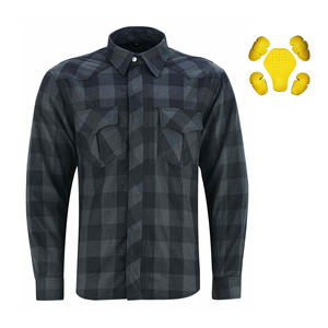Camisa de Fibra de Aramida Reforzada para Hombre y Mujer, Negra, Talla Grande, Ligera, para Chaqueta de Moto, con Protección CE, de Franela de Algodón, de Secado Rápido - Product Image 1