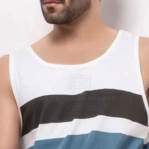 Vêtements de fitness fabriqués au Pakistan débardeur respirant tricoté vente directe d'usine meilleure taille vêtements d'été pour hommes - Product Image 4