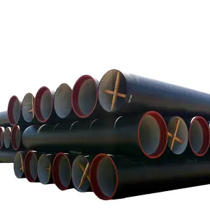 Tubo DCI tubo de hierro dúctil K9 clase ISO 2531 di diámetro de lista de precios de tubería
