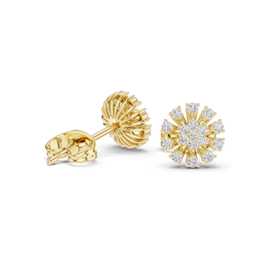 ต่างหูเพชรแล็บ 0.19 กะรัต สำหรับผู้หญิง ความใส VVS-VS EF  ทอง 18KT, 14KT, 10KT และเงิน 925  ทองชมพู, ทองเหลือง, ทองขาว - Product Image 5