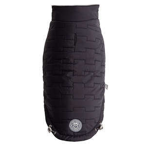 Chaqueta Chalet Moderna Reversible Acolchada en Negro Sólido, Estilo Casual, Hecha de Poliéster - Product Image 1