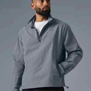 Camiseta de Manga Corta para Hombre, Ligera, de Alto Rendimiento, con Cuello Alto y Cierre de Cremallera, Corte Regular, de Alta Calidad, Mezcla de Poliéster/Algodón - Product Image 4