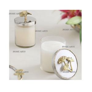 Lot de 2 bougeoirs design en aluminium et verre de qualité supérieure Bougeoirs de table de forme ronde - Product Image 1