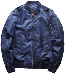 เสื้อแจ็กเก็ตบอมเบอร์ผ้าไนลอนโพลีเอสเตอร์100% สำหรับผู้ชายปักลายบุผ้าซาตินหนาสำหรับฤดูหนาว - Product Image 1