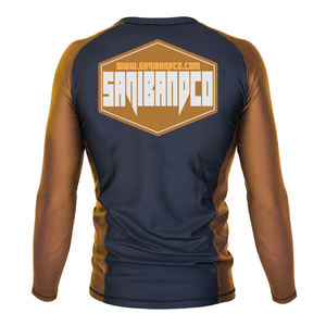 เสื้อกีฬา BJJ rash GUARD สีดำเรียบง่ายเสื้อฝึกมวยไทยสำหรับเด็ก rash GUARD & ว่ายน้ำผื่น - Product Image 3