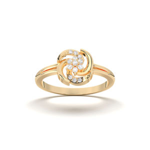 Juego de puntas de diamante de corte redondo de moissanita de 0,10 quilates de quilates en anillo floral de lujo de plata para ella - Product Image 3