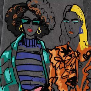 Comprar alta calidad Retro cuello redondo manga corta Top Girl gráfico camisetas para las mujeres - Product Image 3