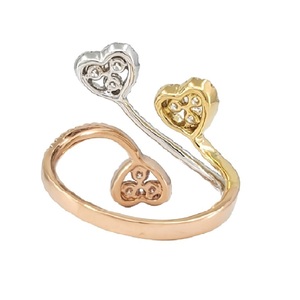 Fine Jewellery Vintage Design High Quality 18k Rose Gold Plated Real Diamond Prong Setting Fancy Women's Engagement Wedding Ring - Product Image 3
