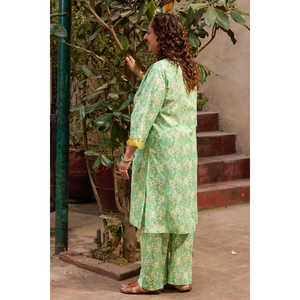 Chemise en coton imprimé à manches trois-quarts SL-62026, haut confortable une pièce - Product Image 5