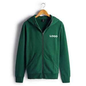 Pull à capuche unisexe pour hommes avec broderie de logo personnalisé pull vierge à motif uni vente en gros de poches en coton mélangé - Product Image 4