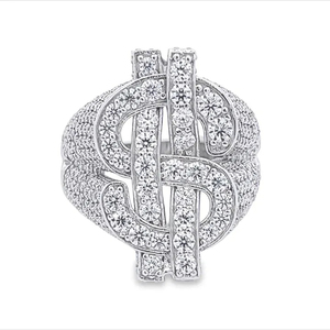 Anillo de Compromiso Hip Hop de Plata de Ley 925 con Baño de Oro, Certificado por IGI, con Diamante Cultivado en Laboratorio de Corte Ovalado para Mujer - Product Image 3