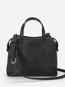 Bolso de Mano de Cuero Genuino Negro para Mujer, Bolso de Hombro Pequeño Resistente al Agua de 7 Pulgadas, Bolso Cruzado con Asa Superior y Cremallera para Trabajo y Oficina - Product Image 4