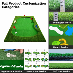 Putting Green Artificiale a 9 Buche per Golf, Erba Sintetica per Pratica di Mini Golf all'Aperto, Direttamente dalla Fabbrica - Product Image 5