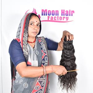 2025 Listo para enviar Entrega rápida Paquetes de cabello humano indio crudo Ondulado suave sedoso largo aspecto natural disponible Por exportación para la venta - Product Image 1