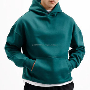 Sudadera con Capucha Personalizable 100% Algodón para Hombre, Diseño Sólido, Gruesa, Estilo Holgado, para Invierno - Product Image 4