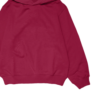 เสื้อฮู้ดโอเวอร์ไซส์สีแดงเลือดหมู ผ้าฝ้ายฟลีซ แบบ unisex สวมใส่สบาย เหมาะสำหรับฤดูหนาว สไตล์ลำลอง สตรีทแวร์ ทรงหลวม ขายส่ง - Product Image 6