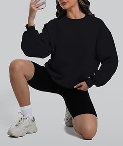 Sudadera de cuello alto para mujer Jersey informal de gran tamaño con ajuste cómodo Suelto - Product Image 5
