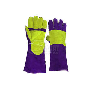 Venta caliente personalizado nuevo estilo de guantes de soldadura de cuero con transpirable Protector de Seguridad servicios OEM para logotipo uso al aire libre - Product Image 1