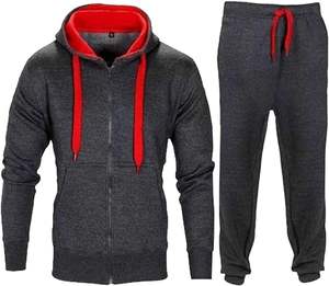 ชุดวอร์มแบบสวมศีรษะใส่สบายสำหรับผู้ชายชุดวอร์ม2ชิ้นสำหรับวิ่งจ๊อกกิ้งชุดกีฬาขนแกะมีฮู้ดชุดออกกำลังกายที่สะดวก - Product Image 4