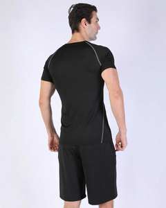 Ropa de calle con logotipo personalizado, Conjunto de camiseta DTG con estampado y pantalones cortos, conjunto de chándal corto lavado ácido de algodón de 2 piezas para hombre - Product Image 4