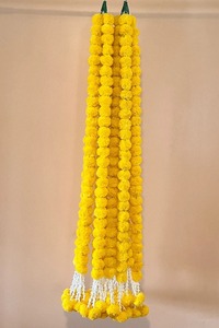 พวงมาลัยดอกไม้ดาวเรืองพวงมาลัยตกแต่งงานแต่งงานแบบอินเดียตกแต่งงานปาร์ตี้ของตกแต่งดอกไม้สตริงเทศกาลดอกไม้ ganpati navratri ขึ้นบ้าน - Product Image 2