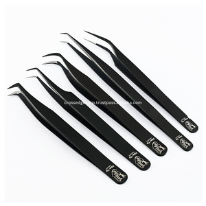 Pince à épiler professionnelle pour extensions de cils à pointe en fibre, 90 degrés, pour volume, rehaussement et teinture, isolation de précision - Product Image 3