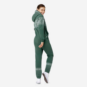 RINT-etail y kets mbroidered OGO 50% Polyester 50% ottotton IDE ocockets con PPER ipper losure nisex Reen lpine Jumpsuit - Product Image 3