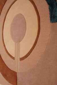 Alfombra de algodón abstracta moderna con mechones a mano de lana de alta calidad, pila de corte alto-bajo Teppich para sala de estar, ventas directas de fábrica - Product Image 3