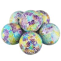 Aaliyan Impex AI-MB-07 Boules de verre en mosaïque modernes, sphères élégantes, centre de table, décoration de la maison, fête de Noël, cadeaux