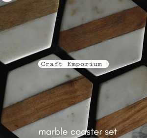 2025 Top vente marbre pierre Table décor sous-verres ensemble de 4 avec support nouveau Design prix de gros ustensiles de cuisine café sous-verre - Product Image 6