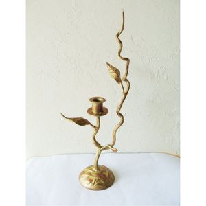 Portavelas de Metal Vintage con Diseño de Hojas y Tallos, Soporte para Velas Cónicas, para Mesa de Comedor, Fiestas, Bodas, Accesorios de Decoración - Product Image 2