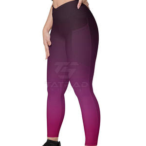 Fashion Style <b>Women</b> Yoga <b>Leggings</b> High Quality Quick Dry Breathable Solid <b>Pattern</b> Customizable Wholesale Made in Pakistan - Product Image 5