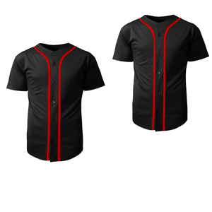 Camiseta de béisbol con estampado digital de botones de béisbol para hombre, uniforme de Jersey de béisbol personalizado con números de letras cosidas a rayas - Product Image 5