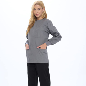 Bata de Laboratorio Médica de Alta Calidad, Moderna, Unisex, de Poliéster/Algodón, con Cierre de Broches y Estampado, Uniforme al por Mayor - Product Image 6