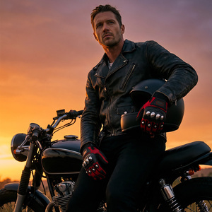 Full Finger Motorcycle Riding <b>Gloves</b> with <b>Touchscreen</b> Knuckle Protection Windproof Summer <b>Gloves</b> for Street Riding Size XL - Product Image 5