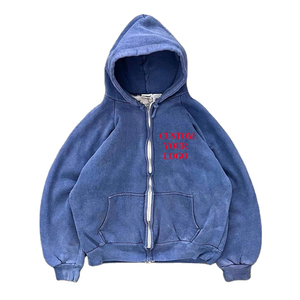Acid Wash Hoodie <b>Zip</b> <b>up</b> Hoodie <b>Men</b> Custom Distressed Applique Patch Embroidery Vintage Acid Washed <b>Men</b> Hoodies - Product Image 1