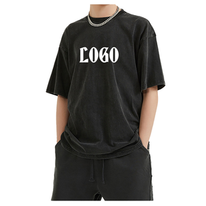 T-shirt en coton 100% de haute qualité, tricoté uni, coupe classique, épaules tombantes, grammage lourd, personnalisable avec logo imprimé - Product Image 4