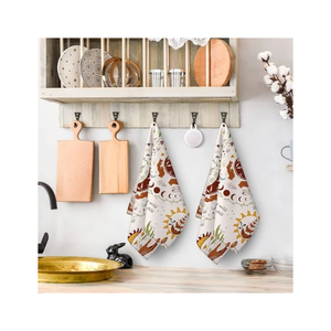 Wholesale 400-500gsm Handmade Organic Cotton Animal Print Embroidered Antimicrobial Eco-Friendly Luxury Home Golf Tea Towels - Product Image 4