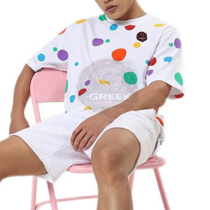 T-shirt ample confortable et respirant, taille personnalisée, 100 % coton, coupe décontractée, manches courtes, col rond, imprimé sur toile - Product Image 5