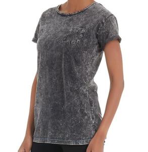 Stone Wash Vintage Solid Color 230gsm Cotton T-shirts pour hommes col rond vierge Tricot Jersey Spandex T-shirts délavés pour hommes Vente en gros OEM - Product Image 3