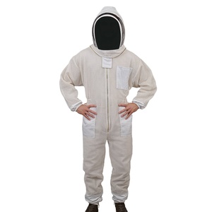 Trajes de apicultura de algodón de calidad superior Traje de apicultura de una pieza de calidad superior ajustable con capucha para hombres y mujeres para uso de seguridad - Product Image 1