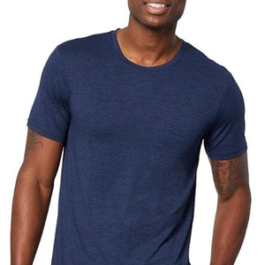 Chemises d'entraînement pour hommes-T-shirts décontractés noirs à séchage rapide à évacuation de l'humidité col rond manches courtes pour t-shirts athlétiques de gymnastique - Product Image 3