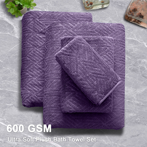 Luxueux ensemble de serviettes de bain en microfibre en peluche 8 pièces serviettes surdimensionnées absorbantes douces maison ensemble de serviettes de bain de luxe multifonctionnel - Product Image 2